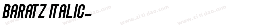 Baratz Italic字体转换